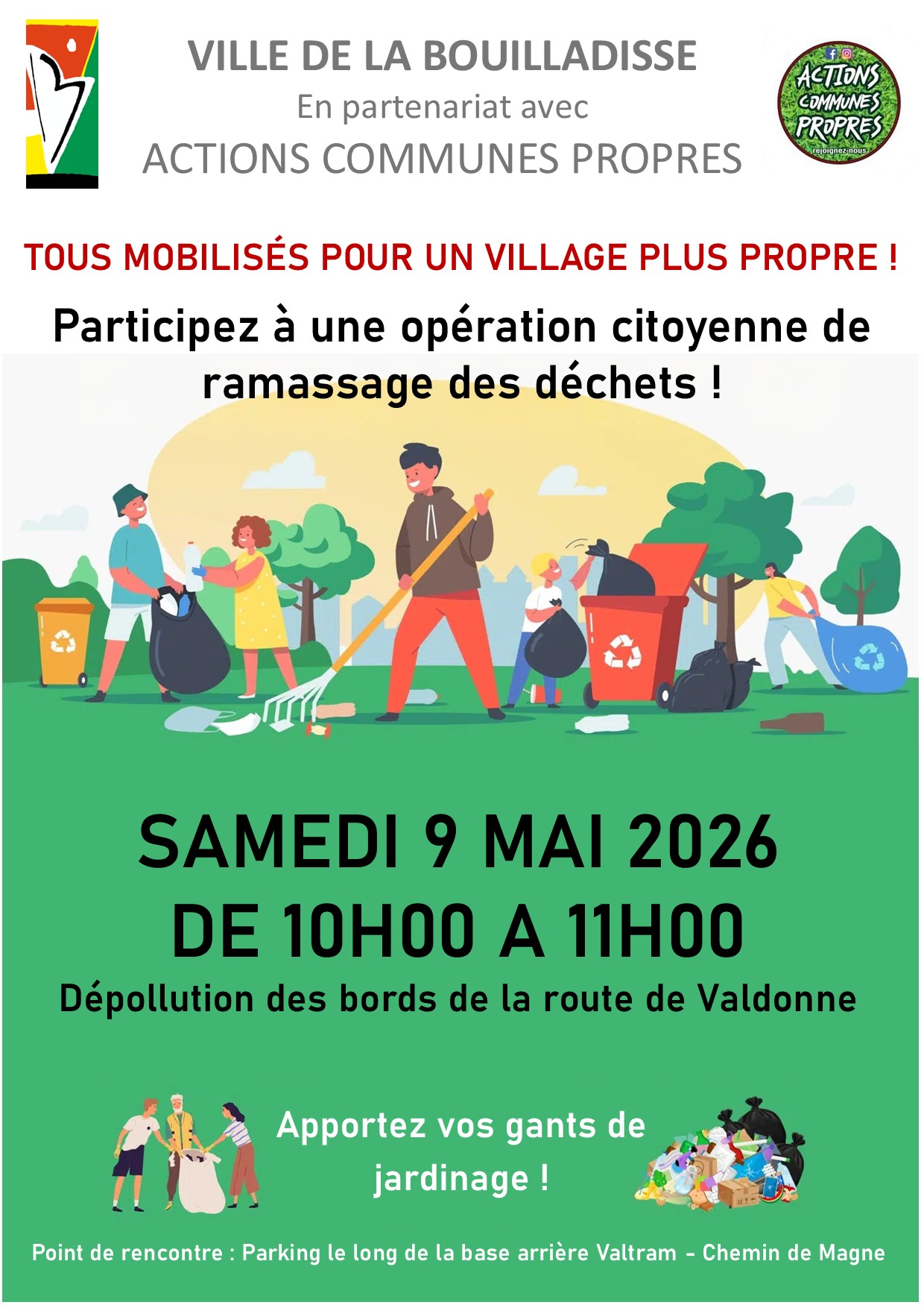 [Actions communes propres] Opération citoyenne de ramassage des déchets